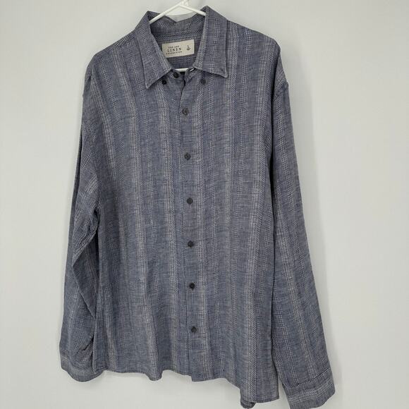 Abercrombie Fitch Linen Collection Shirt Men LARGE Summer Lightweight Preppy - Picture 5 of 14